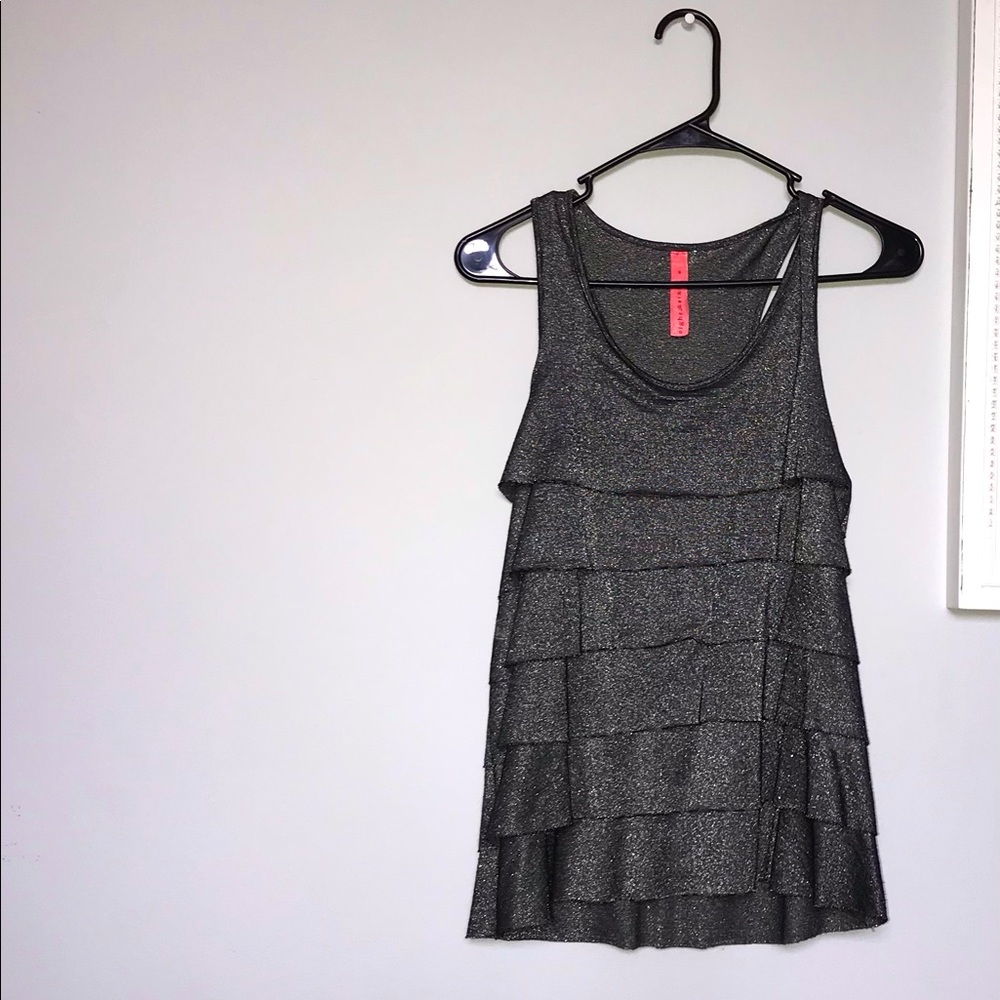 Ruffle sparkly tank